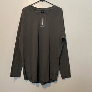 Raw Gear long sleeve slate grey ribbed cotton crew neck shirt 2xlarge NWT